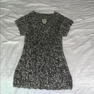 Long Grey and White Sweater